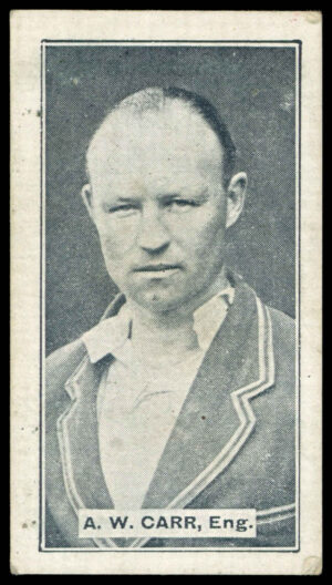 Sweetacres - 'Cricketers (Minties Red & Green)' (1926) - A.W. Carr (Nottinghamshire)