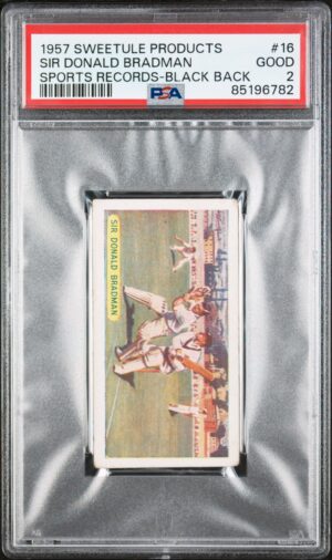Sweetule - Sir Donald Bradman 'Famous Sports Records (Black Back)' (1956) **PSA2**