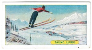 Sweetule - 'Famous Sports Records (Black Back)' (1956) - Card #24 - Tauno Luiro