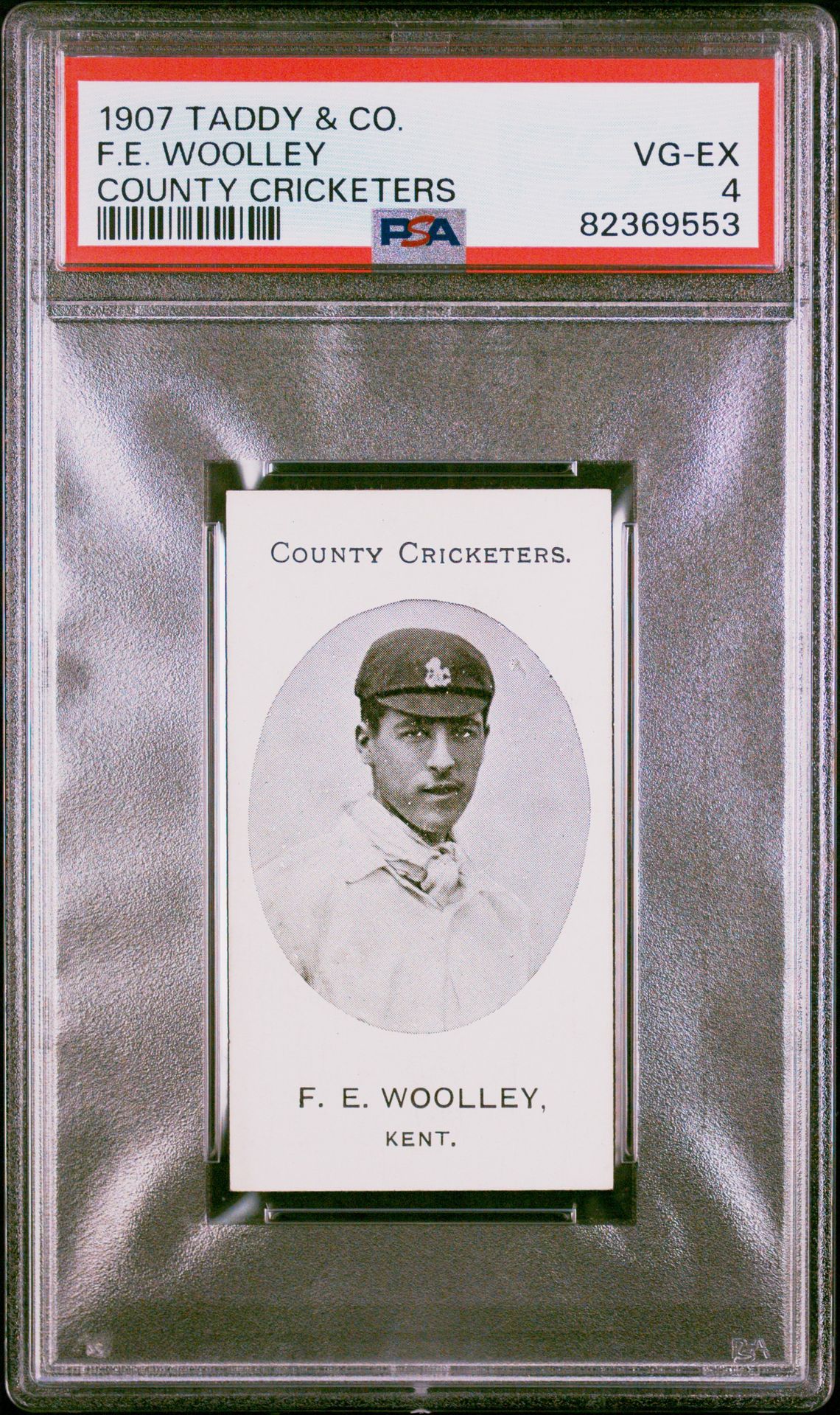 Taddy - F.E. Woolley - 'County Cricketers Kent' - (1907) **PSA4** Taddy - F.E. Woolley - 'County Cricketers Kent' - (1907) **PSA4**