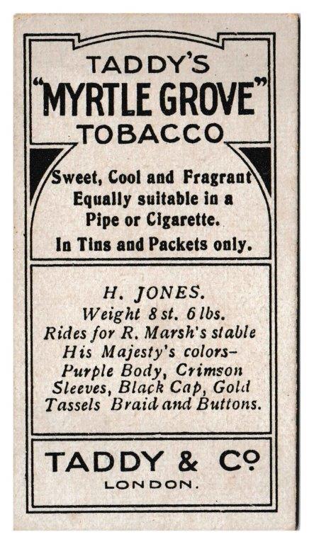 Taddy - 'Famous Jockeys (Brown Letterpress)' (1905) - H. Jones Taddy - 'Famous Jockeys (Brown Letterpress)' (1905) - H. Jones