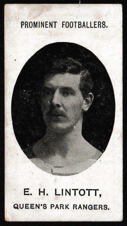 Taddy & Co - 'Prominent Footballers QPR (1907 - IMPERIAL)' (1907) - Card #6 - E.H. Lintott Taddy & Co - 'Prominent Footballers QPR (1907 - IMPERIAL)' (1907) - Card #6 - E.H. Lintott