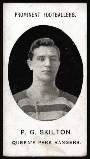 Taddy & Co - 'Prominent Footballers QPR (1908-9 - IMPERIAL)' (1908) - Card #15 - P.G. Skilton Taddy & Co - 'Prominent Footballers QPR (1908-9 - IMPERIAL)' (1908) - Card #15 - P.G. Skilton