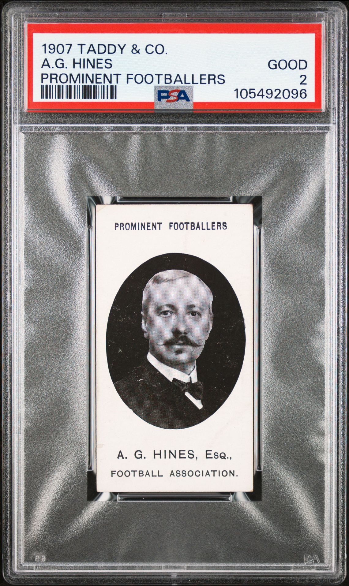 Taddy - 'Prominent Footballers Officials' (1907) - A.G. Hines Esq. Football Assoc. **PSA2** Taddy - 'Prominent Footballers Officials' (1907) - A.G. Hines Esq. Football Assoc. **PSA2**