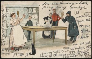 Tuck's - 'LT Hackerary Ping Pong Party Postcard' (1903) - Used Postcard