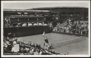 Real Photo - 'Wimbledon Old Court 1? Tennis Postcard' (1959) - Used Postcard