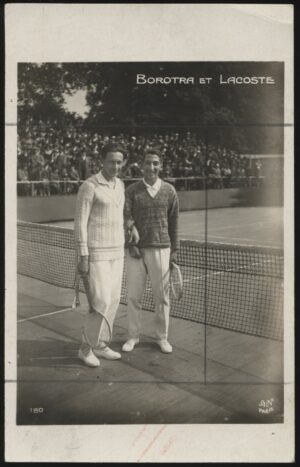 A&N - 'Jean Borotra (FR) and Rene Lacoste (FR)' (1924) - Used Tennis Postcard