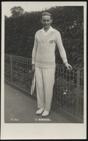 E Trim & Co - 'Jean Borotra (FR) at Wimbledon X120' (1925) - Unused Tennis Postcard