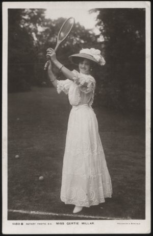 Rotary - 'Miss Gertie Millar' (1907) - Used Tennis Postcard