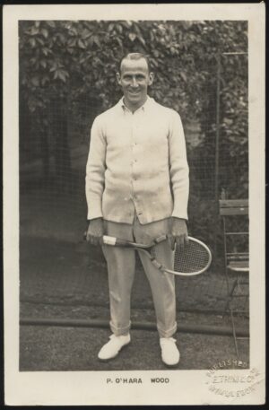 E Trim & Co - 'Pat O'Hara Wood (AUS) at Wimbledon' (1922) - Unused Tennis Postcard