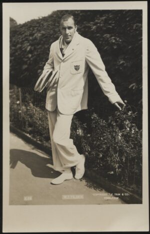 E Trim & Co - 'Bill Tilden (US) at Wimbledon E58' (1930) - Unused Tennis Postcard