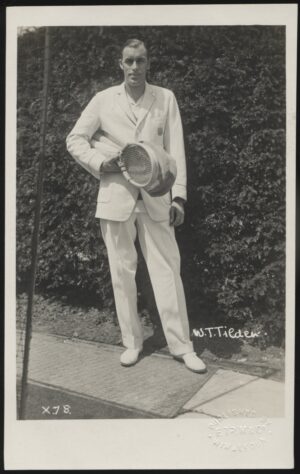 E Trim & Co - 'Bill Tilden (US) at Wimbledon X78' (1931) - Unused Tennis Postcard