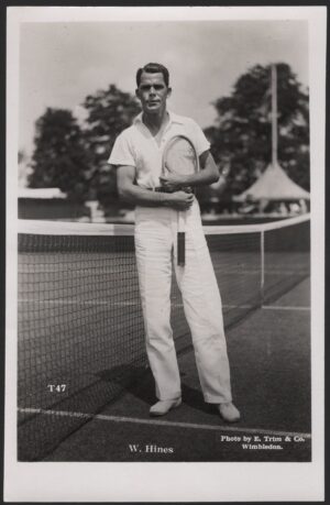 E Trim & Co - 'Wilmer Hines (US) at Wimbeldon T47' (c1935) - Unused Postcard