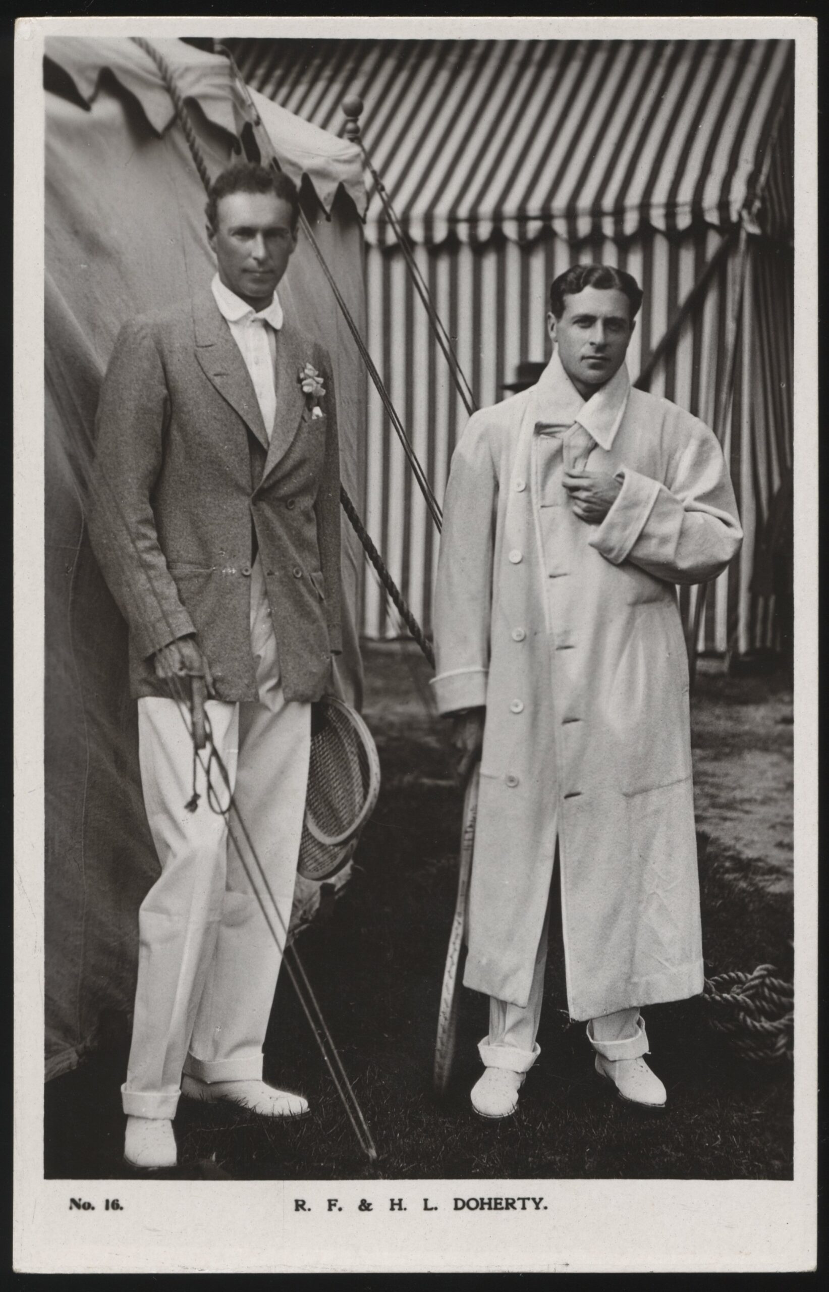 E Trim & Co - 'Reginald & Laurence Doherty (GB) at Wimbledon' (c1902) - Unused Postcard E Trim & Co - 'Reginald & Laurence Doherty (GB) at Wimbledon' (c1902) - Unused Postcard