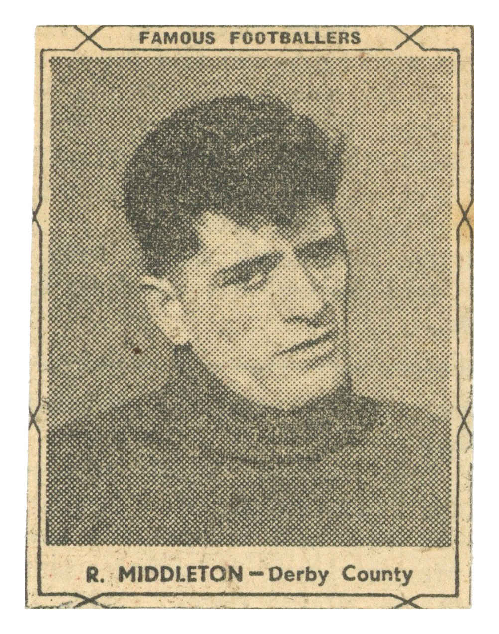 D.C. Thomson - 'Famous Footballers (Black)' (1951) - R. Middleton (Derby County) D.C. Thomson - 'Famous Footballers (Black)' (1951) - R. Middleton (Derby County)