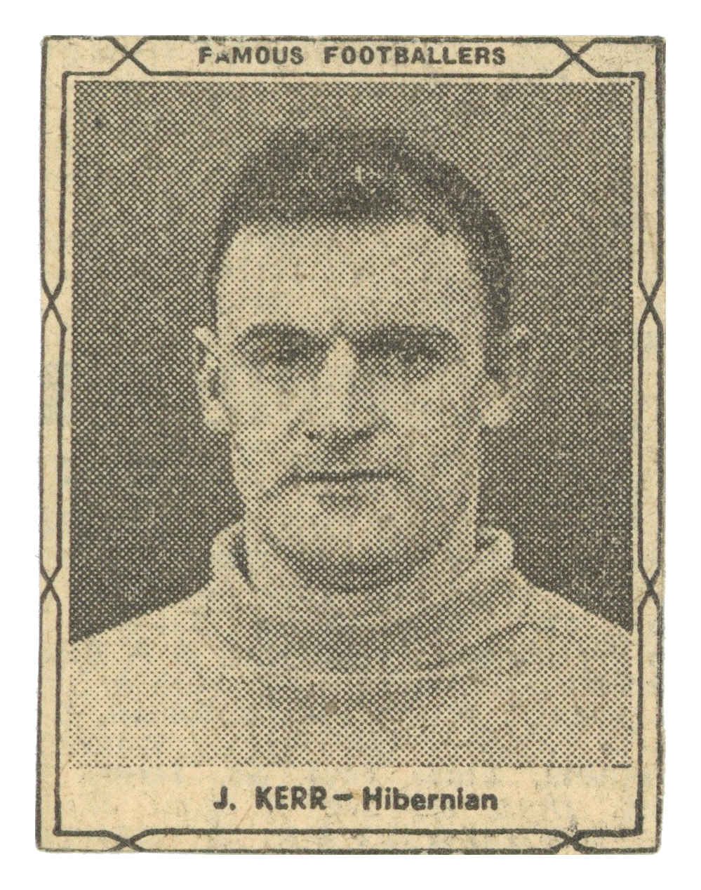 D.C. Thomson - 'Famous Footballers (Black)' (1951) - J. Kerr (Hibernian) D.C. Thomson - 'Famous Footballers (Black)' (1951) - J. Kerr (Hibernian)