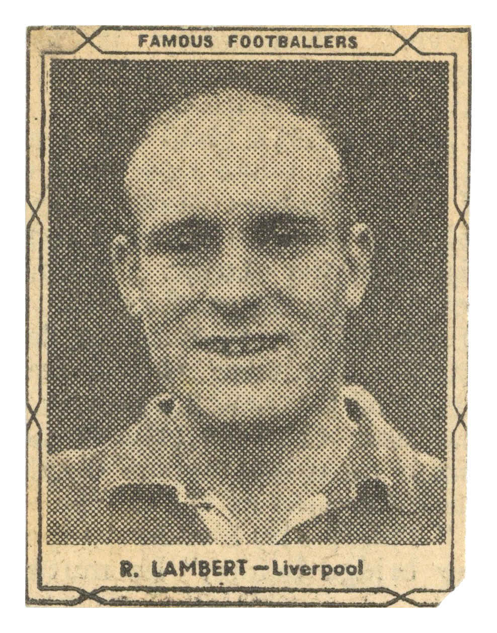D.C. Thomson - 'Famous Footballers (Black)' (1951) - R. Lambert (Liverpool) D.C. Thomson - 'Famous Footballers (Black)' (1951) - R. Lambert (Liverpool)