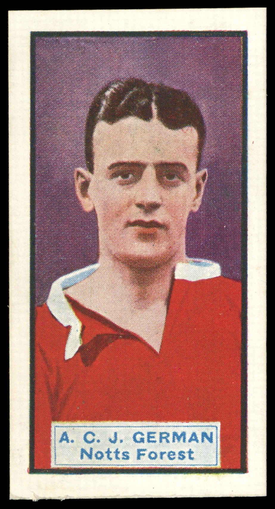 Thomson (D.C.) - A.C.J. German (Notts Forest) & Talbot - 'Footballers & Motor Cars' - (c1930) Thomson (D.C.) - A.C.J. German (Notts Forest) & Talbot - 'Footballers & Motor Cars' - (c1930)