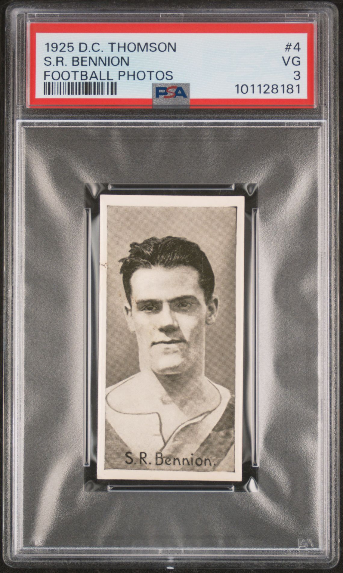 Thomson (D.C.) - 'Football Photos' (c1925) - S.R. Bennion (Man Utd) **PSA3** Thomson (D.C.) - 'Football Photos' (c1925) - S.R. Bennion (Man Utd) **PSA3**