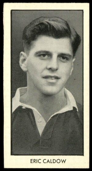 Thomson (D.C.) - 'World Cup Footballers (Adventure)' (1958) - Eric Caldow (Rangers) Thomson (D.C.) - 'World Cup Footballers (Adventure)' (1958) - Eric Caldow (Rangers)
