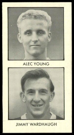 Thomson (D.C.) - 'World Cup Footballers (Adventure)' (1958) - Alec Young & Jimmy Wardhaugh (Hearts)