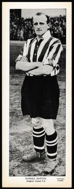 Topical Times - 'Footballers (Large B&W Centre Caption)' (1938) - Harold Barton (Sheffield United) Topical Times - 'Footballers (Large B&W Centre Caption)' (1938) - Harold Barton (Sheffield United)