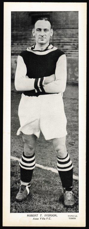Topical Times - 'Footballers (Large B&W Centre Caption)' (1938) - Robert T. Iverson (Aston Villa)