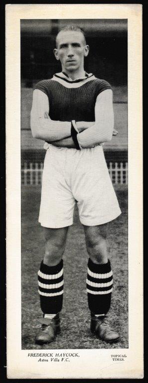 Topical Times - 'Footballers (Large B&W Left Caption 1939) - Frederick Haycock (Aston Villa)