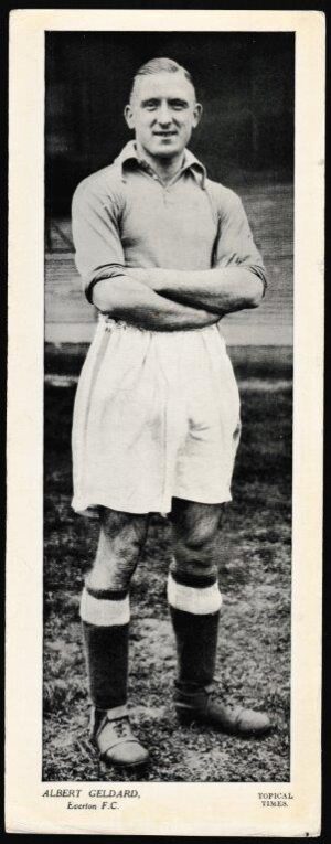 Topical Times - 'Footballers (Large B&W Left Caption 1935) - Albert Geldard (Everton)