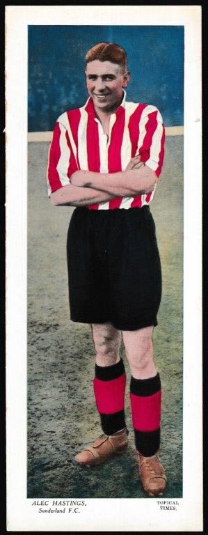 Topical Times - 'Footballers (Large Colour)' (1936) - A. Hastings (Sunderland)