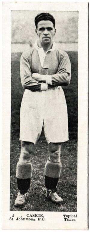 Topical Times - 'Footballers - Scottish (First 24)' (1937) - Card #2 - J. Caskie (St. Johnstone)