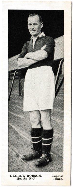 Topical Times - 'Footballers - Scottish (First 24)' (1937) - Card #20 - George Robson (Hearts)
