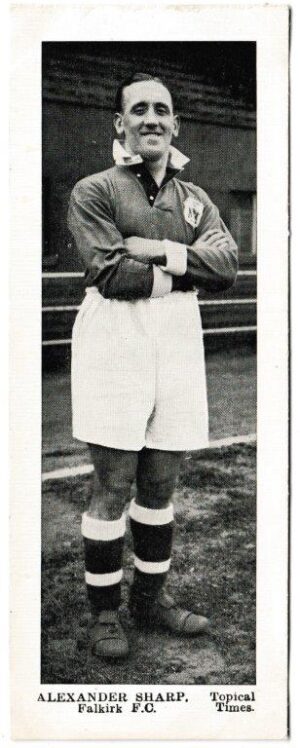 Topical Times - 'Footballers - Scottish (First 24)' (1937) - Card #21 - Alexander Sharp (Falkirk)