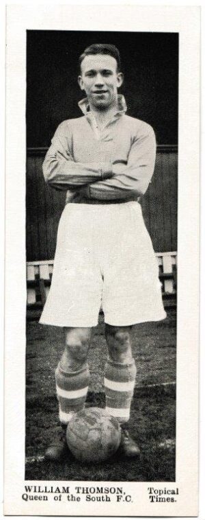 Topical Times - 'Footballers - Scottish (First 24)' (1937) - Card #24 - William Thomson (Queen of the South)