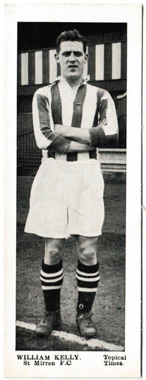 Topical Times - 'Footballers - Scottish (First 24)' (1937) - Card #8 - William Kelly (St. Mirren)