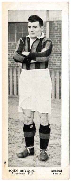 Topical Times - 'Footballers - Scottish (Second 24)' (1938) - Card #1 - John Beynon (Aberdeen)