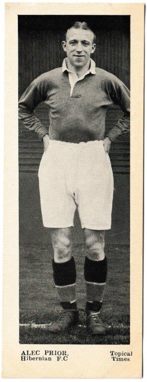 Topical Times - 'Footballers - Scottish (Second 24)' (1938) - Card #19 - Alec Prior (Hibernian) Topical Times - 'Footballers - Scottish (Second 24)' (1938) - Card #19 - Alec Prior (Hibernian)