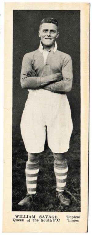 Topical Times - 'Footballers - Scottish (Second 24)' (1938) - Card #21 - William Savage (Queen of the South)