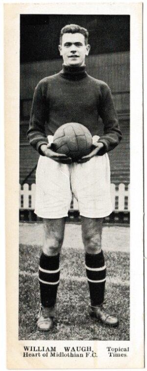 Topical Times - 'Footballers - Scottish (Second 24)' (1938) - Card #24 - William Waugh (Heart of Midlothian)