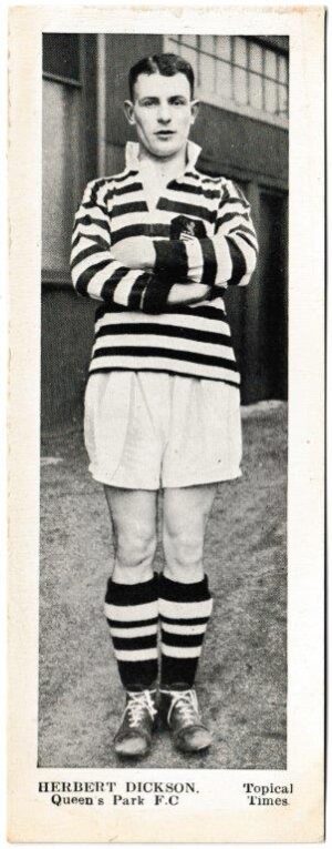 Topical Times - 'Footballers - Scottish (Second 24)' (1938) - Card #8 - Bernard Dickson (Queen's Park)