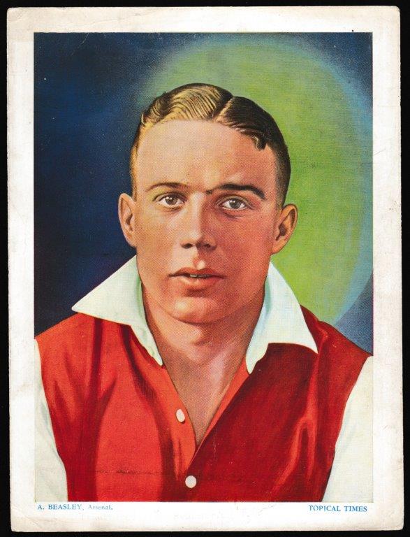 Topical Times - 'Footballers - Coloured' (1934) - A. Beasley (Arsenal) Topical Times - 'Footballers - Coloured' (1934) - A. Beasley (Arsenal)