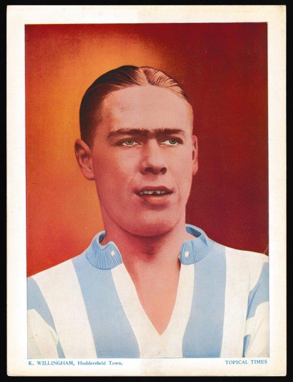 Topical Times - 'Footballers - Coloured' (1934) - K. Willingham (Huddersfield) Topical Times - 'Footballers - Coloured' (1934) - K. Willingham (Huddersfield)
