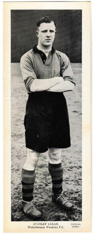 Topical Times - 'Star Footballers 1938/39 (English)' (1938) - Card #6 - Stanley Cullis (Wolverhampton Wanderers) Topical Times - 'Star Footballers 1938/39 (English)' (1938) - Card #6 - Stanley Cullis (Wolverhampton Wanderers)