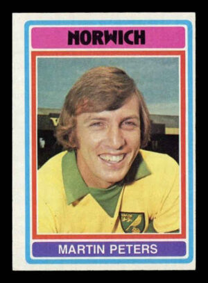 Topps (UK) - 'Footballers (Blue Back 221-330)' (1976) - Martin Peters (Norwich City)