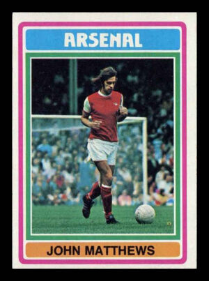 Topps (UK) - 'Footballers (Blue Back 221-330)' (1976) - John Matthews (Arsenal) Topps (UK) - 'Footballers (Blue Back 221-330)' (1976) - John Matthews (Arsenal)