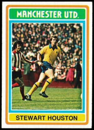 Topps (UK) - 'Footballers (Blue Back 1-110) Card #109 - Stewart Houston (Manchester United)