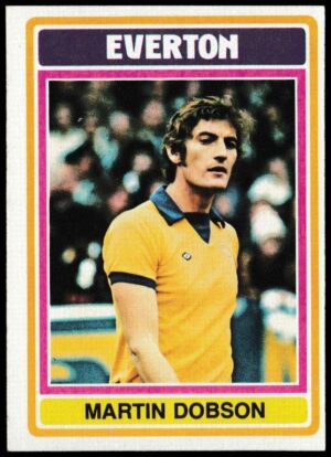 Topps (UK) - 'Footballers (Blue Back 1-110) Card #35 - Martin Dobson (Everton)