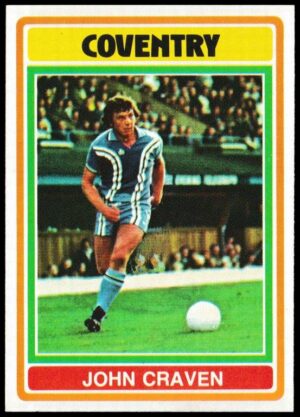 Topps (UK) - 'Footballers (Blue Back 111-220) Card #121 - John Craven (Coventry City)