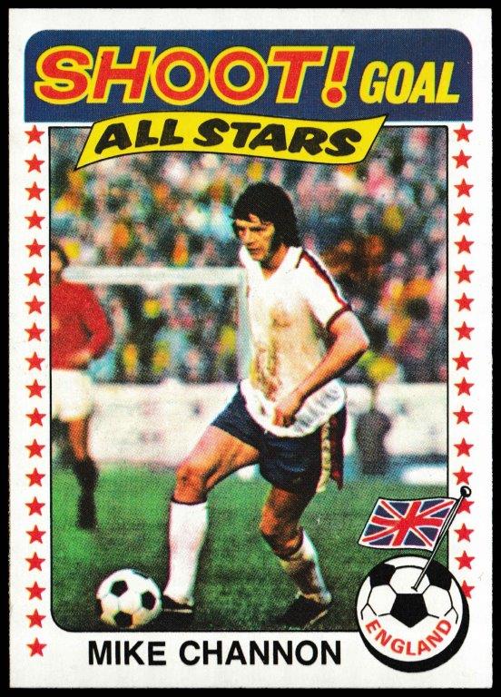 Topps (UK) - 'Footballers (Blue Back 111-220) Card #137 - Mick Channon (England) Topps (UK) - 'Footballers (Blue Back 111-220) Card #137 - Mick Channon (England)