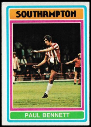 Topps (UK) - 'Footballers (Blue Back 111-220) Card #164 - Paul Bennett (Southampton)